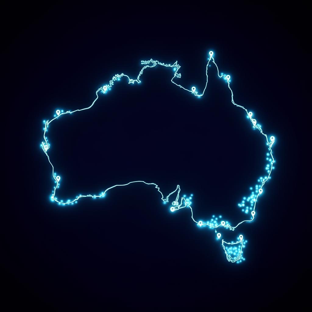 Map of Australia showing ports serviced by Fleet Services