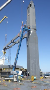 Damaged crane