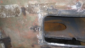 Completed weld repair